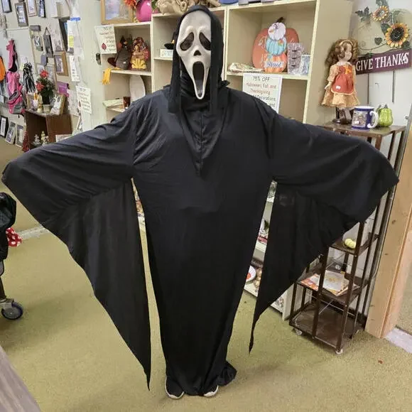 Scream Costume Scary Ghost Face Mask‎ Halloween Adult & Kid - Picture 5 of 14